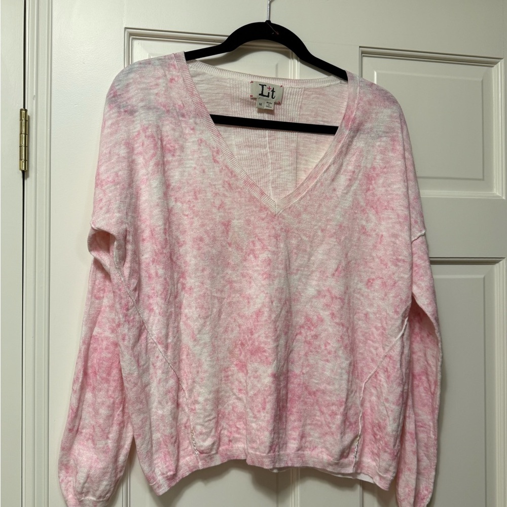 Trunk Ltd Pink Tie-Dye Long Sleeve Top